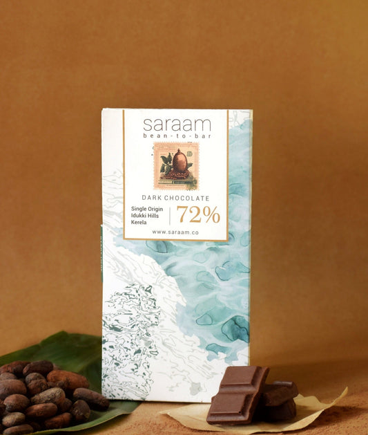 Saraam | 72% Dark Chocolate | Single-Origin| Idukki Hills | India | 70 gm